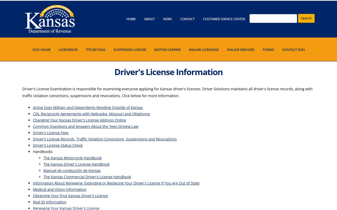 Chase County arrest records KDOR driver records page