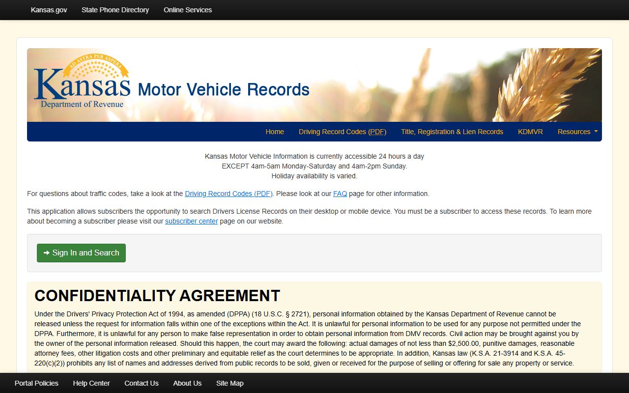 Chase County traffic court records Kansas motor vehicle records source